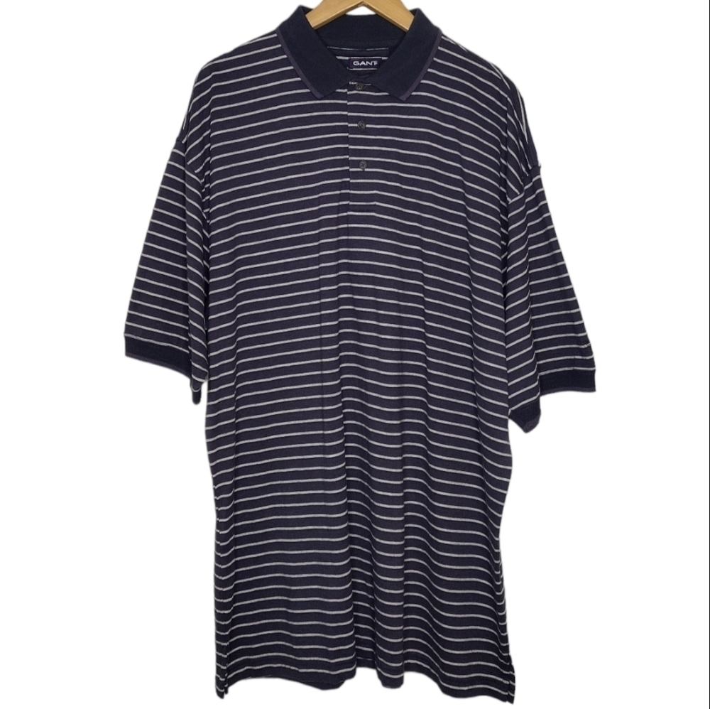 NWT Gant Hole In One Men's Striped Short Sleeves Athletic Golf Polo Shirt Sz XL